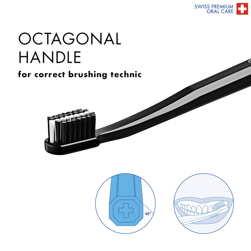 CURAPROX Black Is White Ultra-Soft Toothbrushes - Pack of 2 I Gentle Cleaning for Sensitive Teeth & Gums I Ideal for Plaque Removal - Image 5